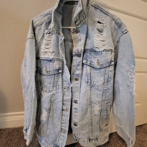 Ripped jean jacket